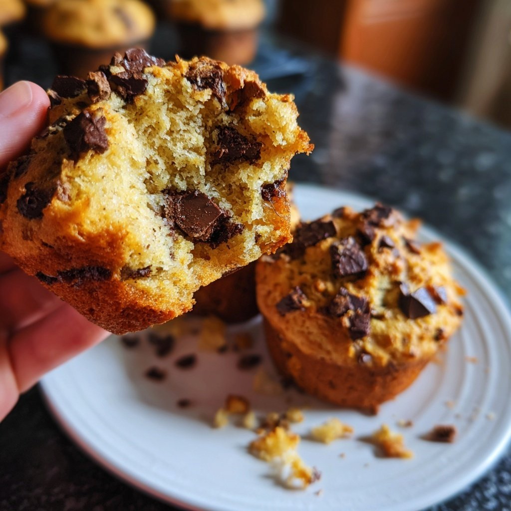 Healthy Chocolate Chip Muffins