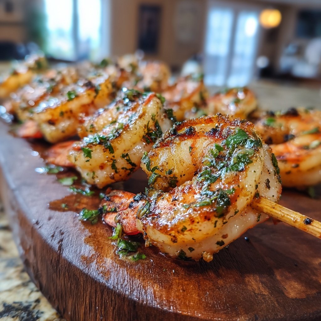 Grilled Lemon Shrimp Skewers