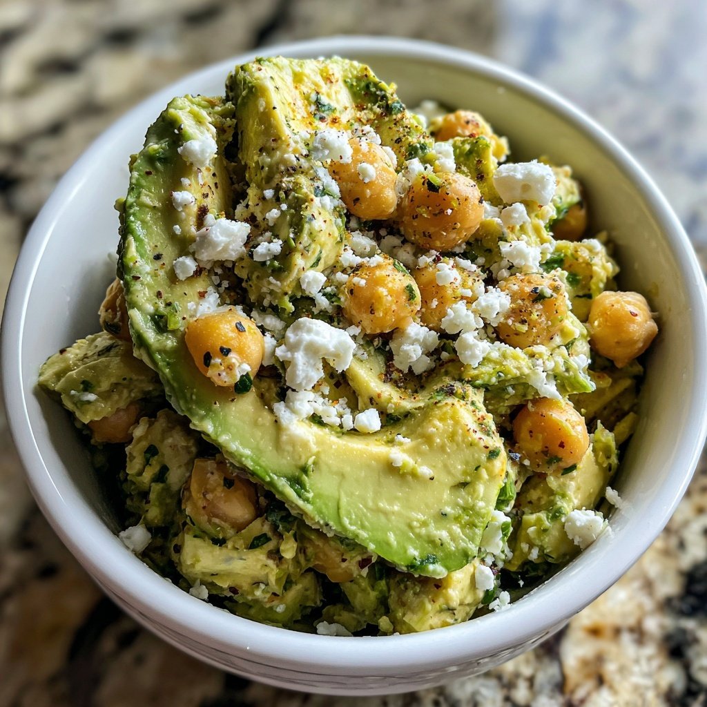 Healthy & Light Avocado Chickpea Salad