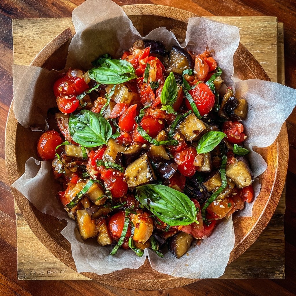 Mediterranean Roasted Eggplant Salad