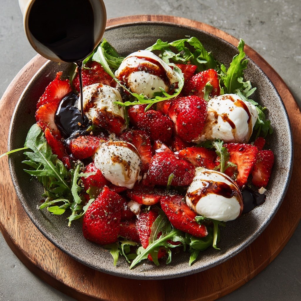 Roasted Strawberry Burrata Salad