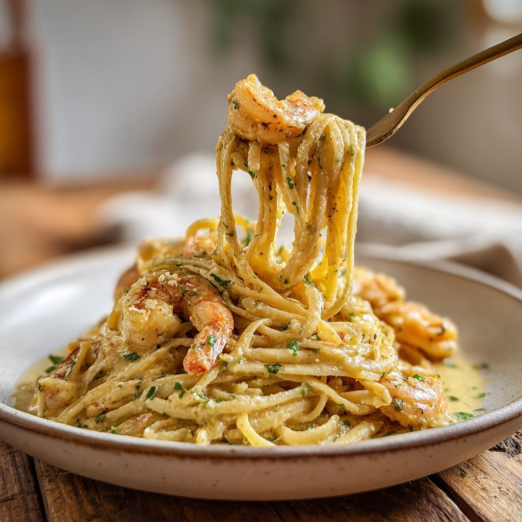 Creamy Lemon Shrimp Pasta