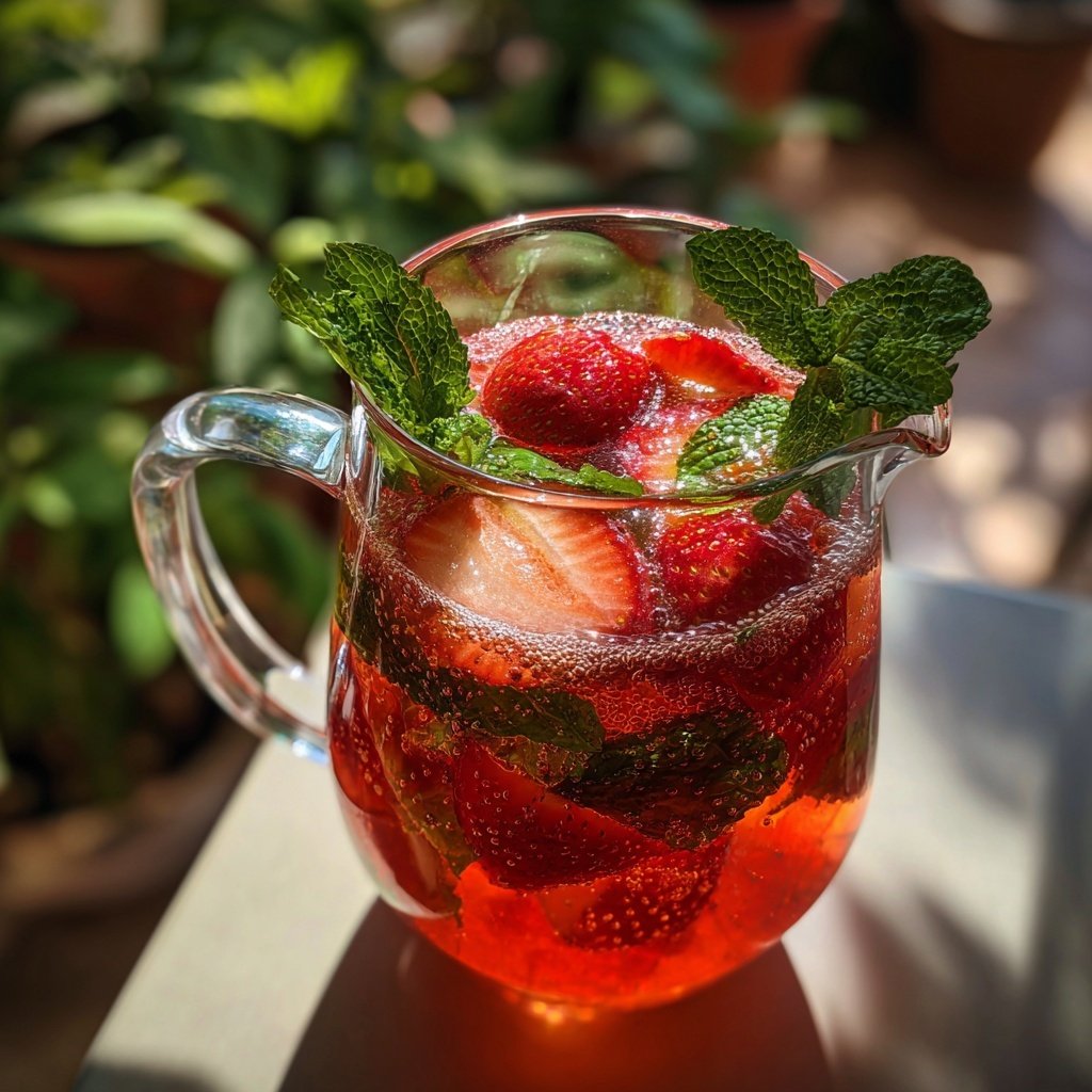 Sparkling Strawberry Spring Drink