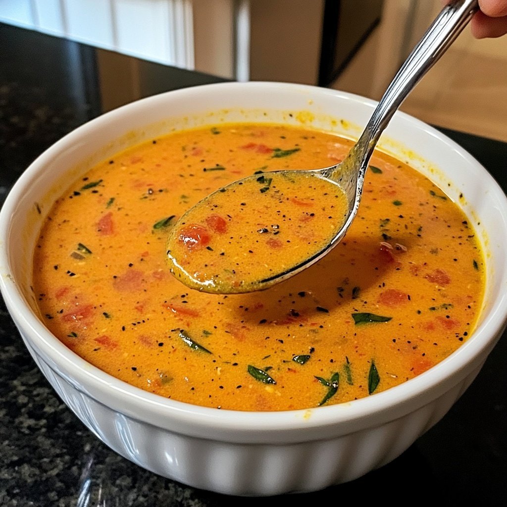 Healthy Crockpot Tomato Basil Soup
