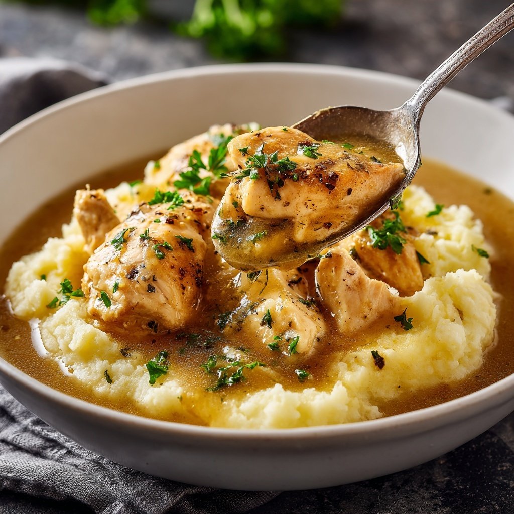 Comfort Food Creamy Chicken and Mashed Potatoes