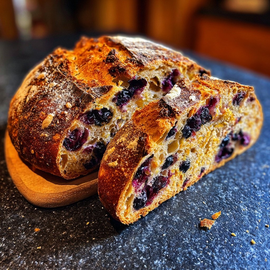 Blueberry Lemon Sourdough Bread From Scratch
