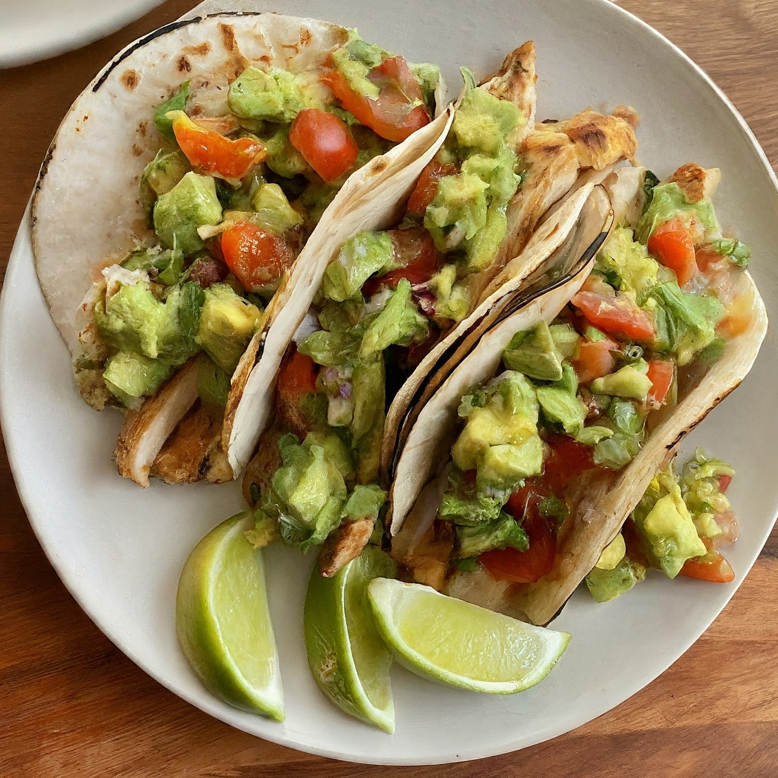 Chicken Tacos with Avocado Salsa